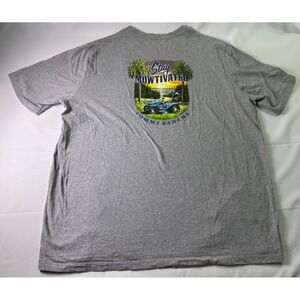 Tommy Bahama Men's Stay Mowtivated Graphic T Shirt Pocket Gray 2XL 100% Cotton